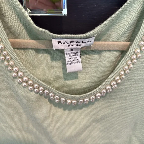 RAFAEL Green Embellished Sleeveless Tank Top - Picture 2 of 2